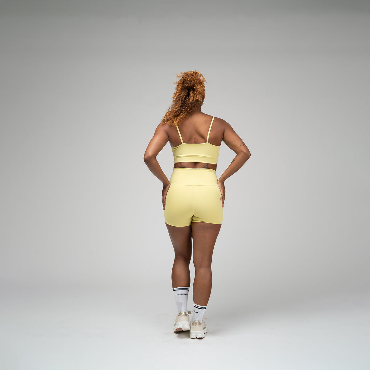 Conjunto Basic Feminino Top e Short - New Horizon Amarelo Cítrico
