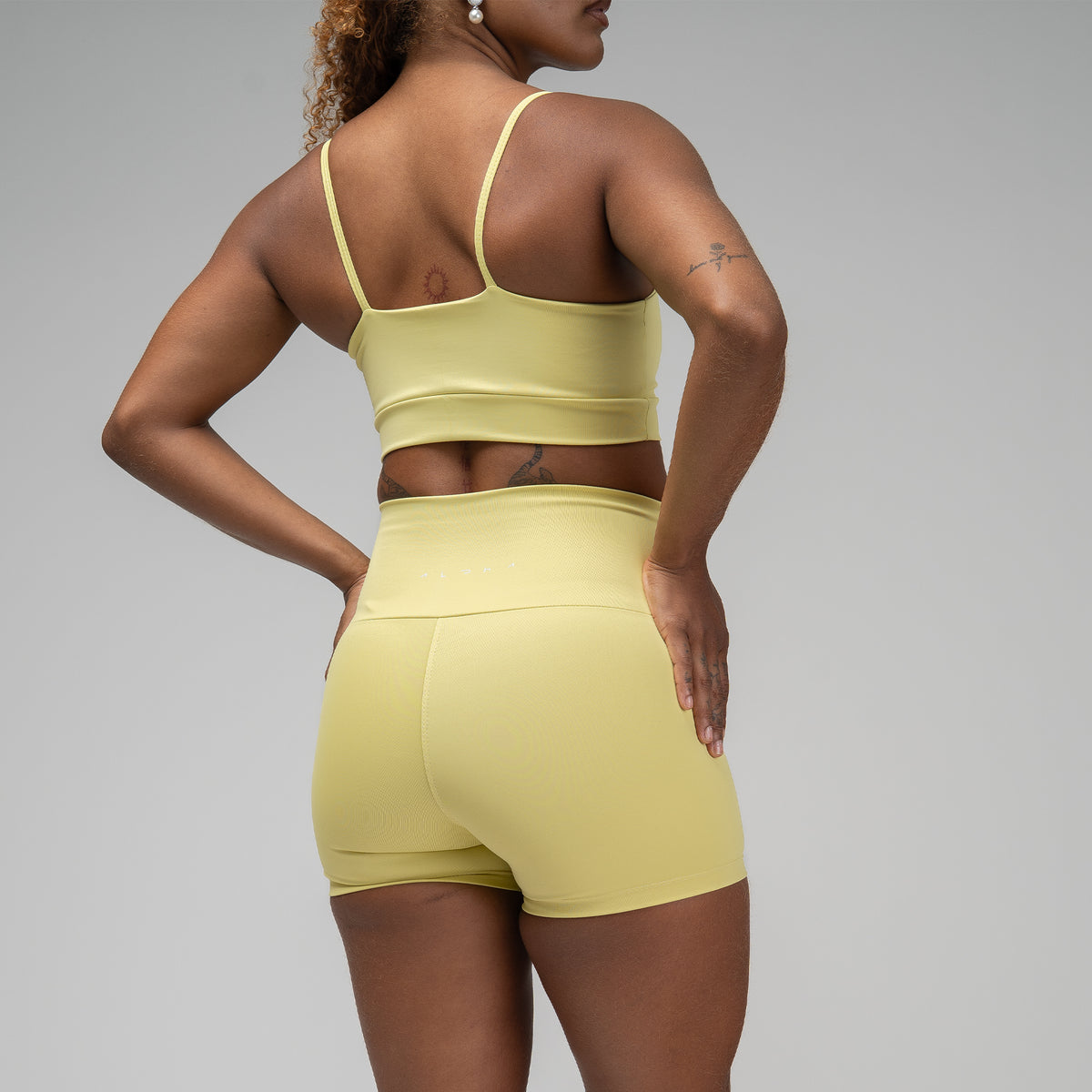 Conjunto Basic Feminino Top e Short - New Horizon Amarelo Cítrico