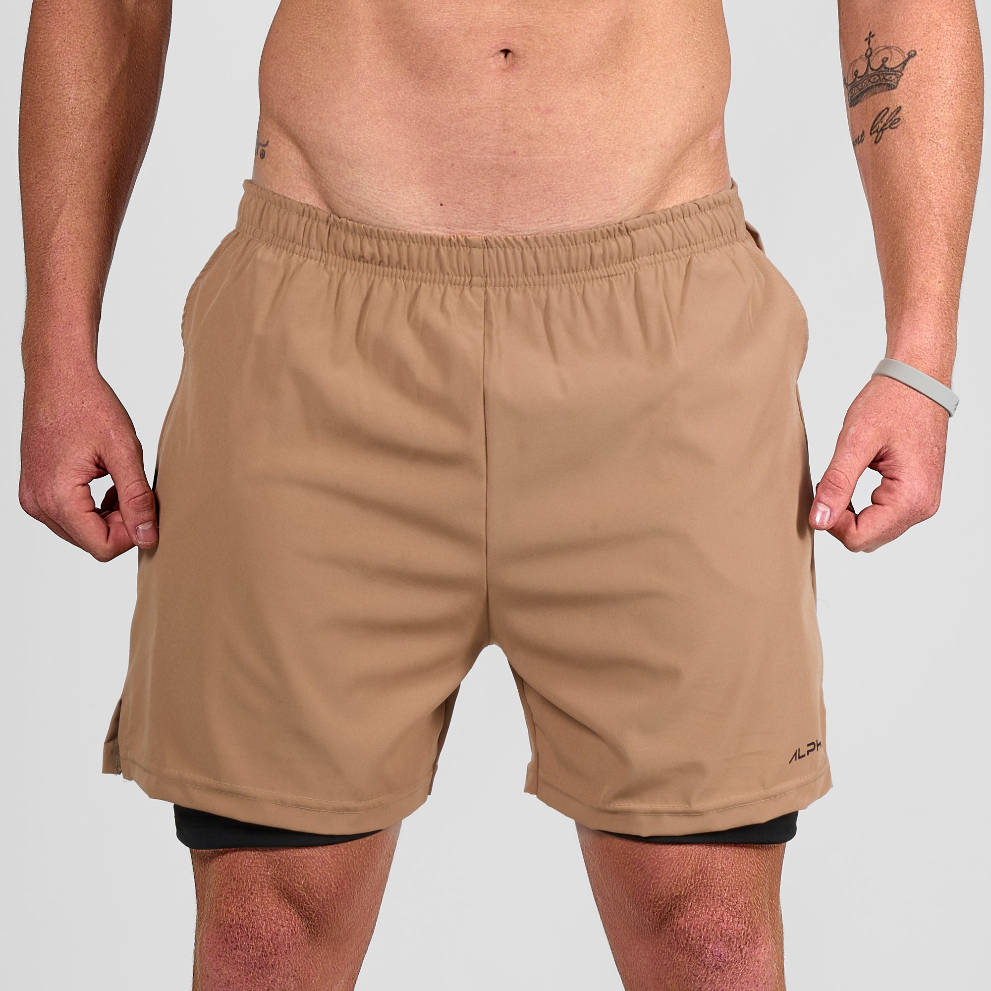 Bermuda Dry Fit Compressão Fluid Caqui