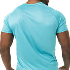 Camiseta Dry Fit Parallel Line Azul Pavão