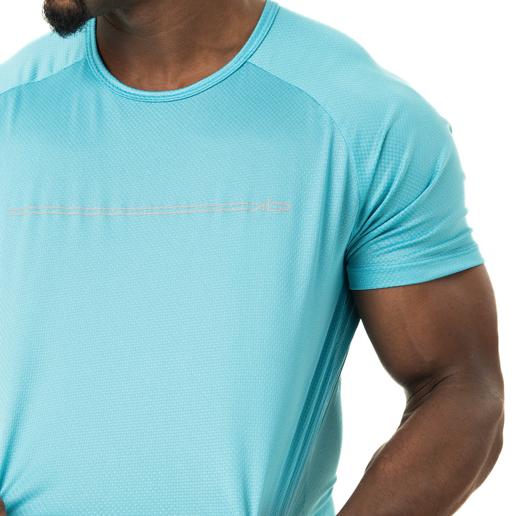 Camiseta Dry Fit Parallel Line Azul Pavão