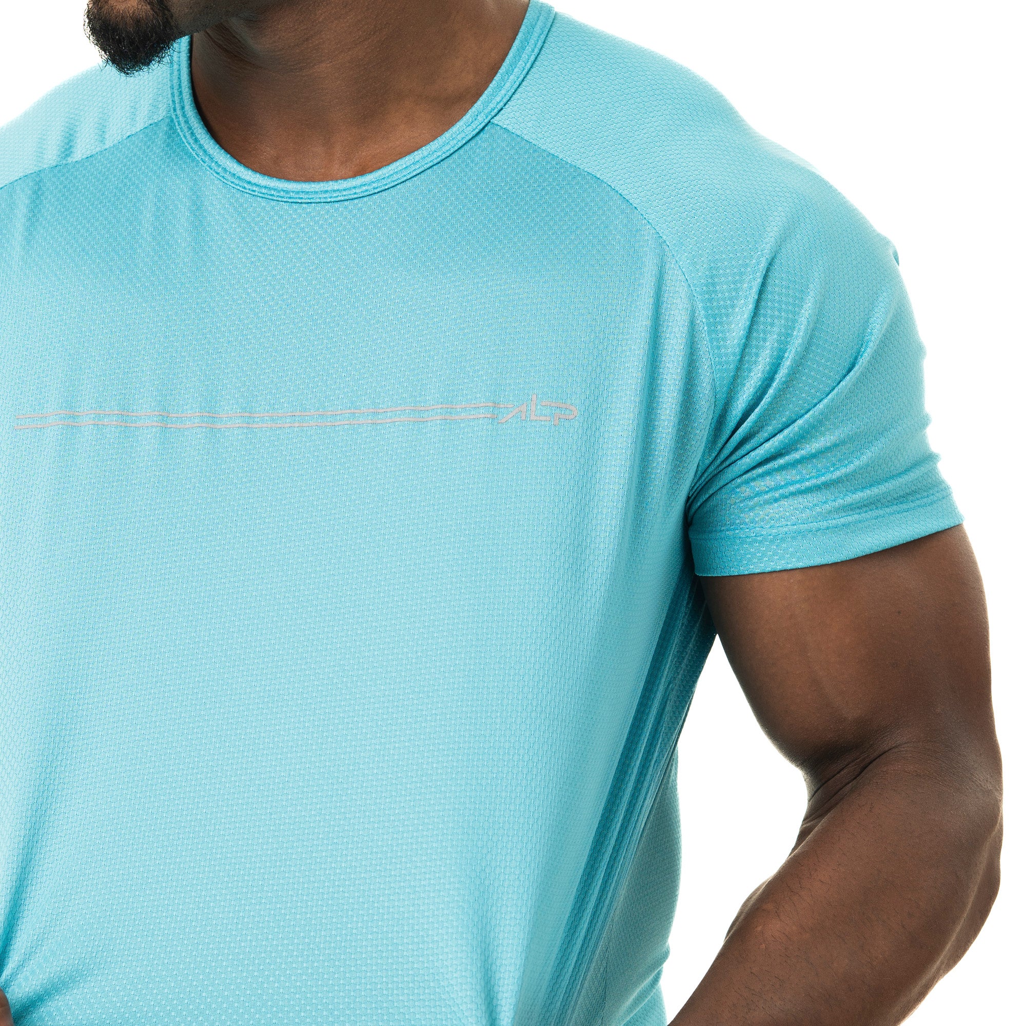 Camiseta Dry Fit Parallel Line Azul Pavão