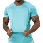 Camiseta Dry Fit Parallel Line Azul Pavão