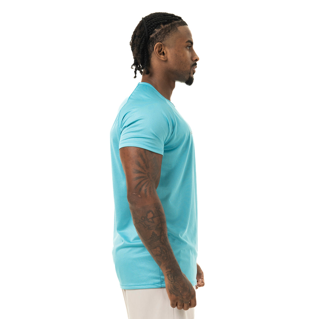 Camiseta Dry Fit Parallel Line Azul Pavão