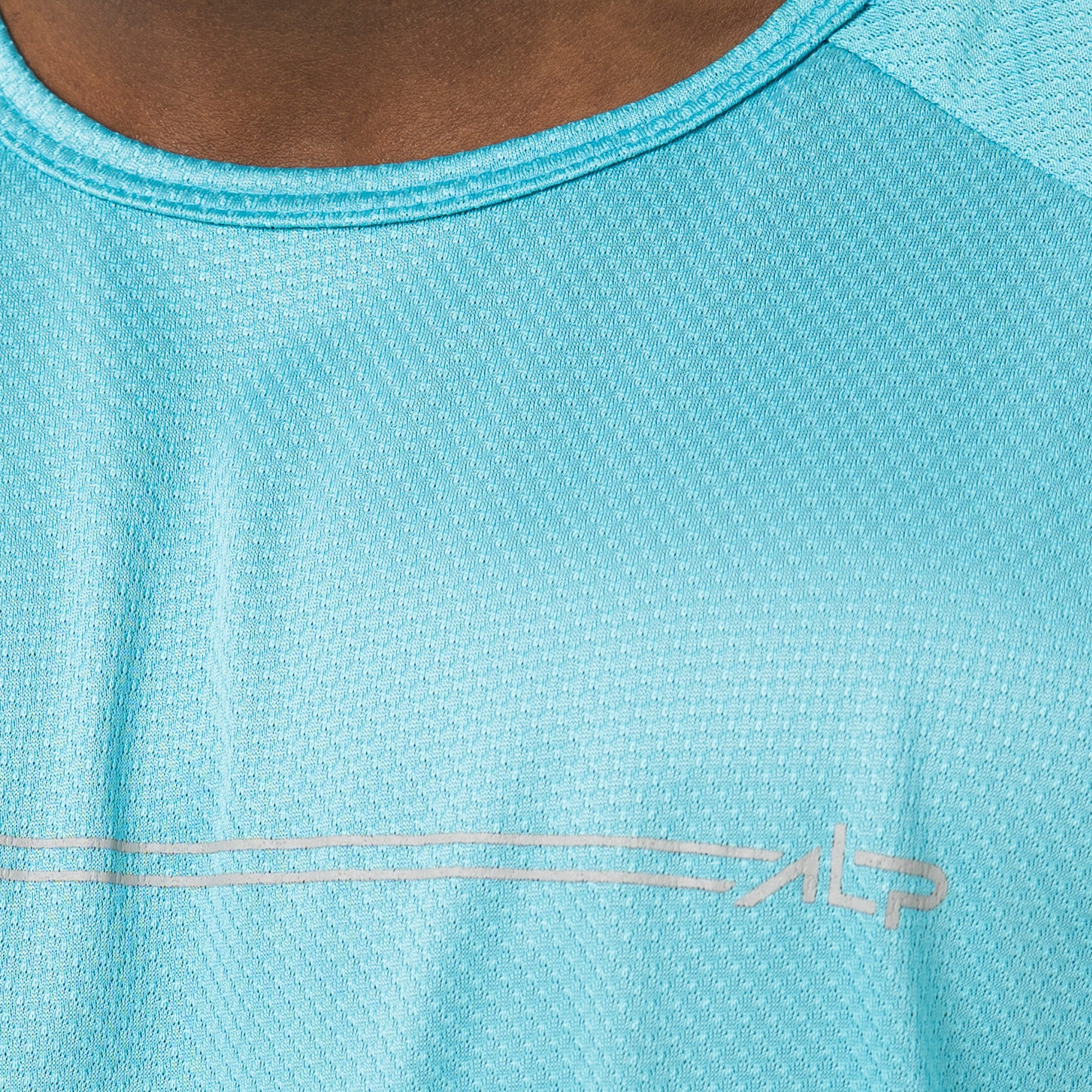 Camiseta Dry Fit Parallel Line Azul Pavão