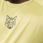 Camiseta Dry Fit Lobo Geométrico Verde Folha