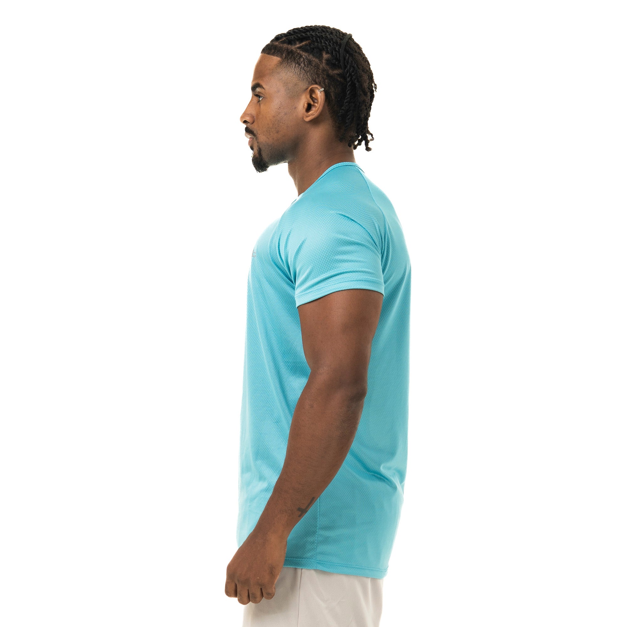 Camiseta Dry Fit Parallel Line Azul Pavão