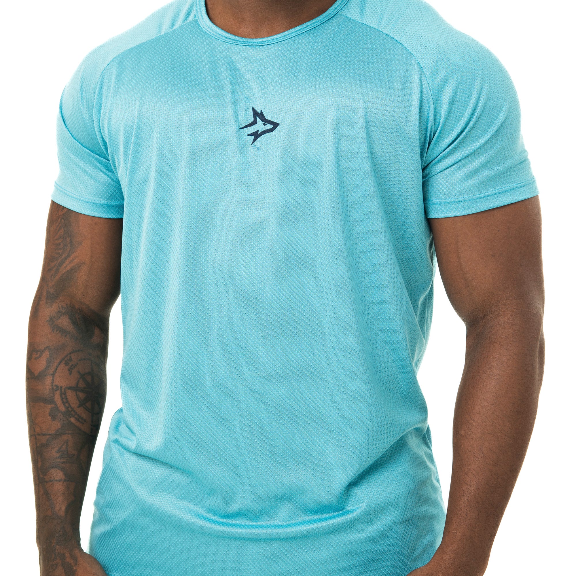 Camiseta Dry Fit Middle Lupus Azul Pavão