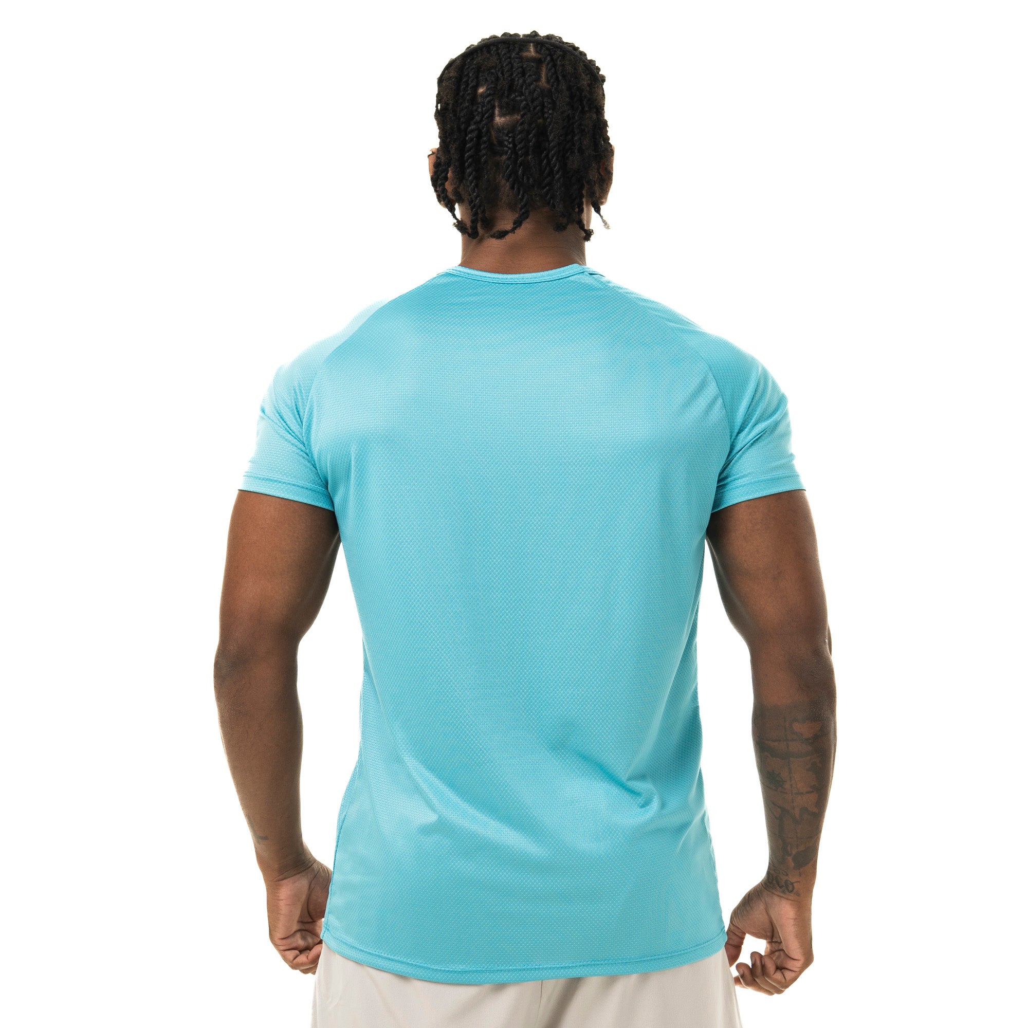 Camiseta Dry Fit Parallel Line Azul Pavão