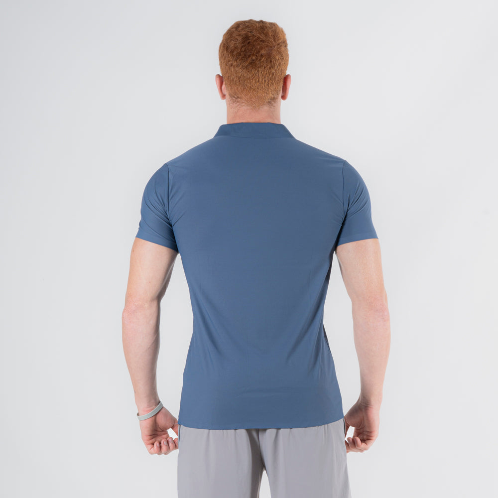 Camisa Social Dry Fit Manga Curta Lupus Marinho
