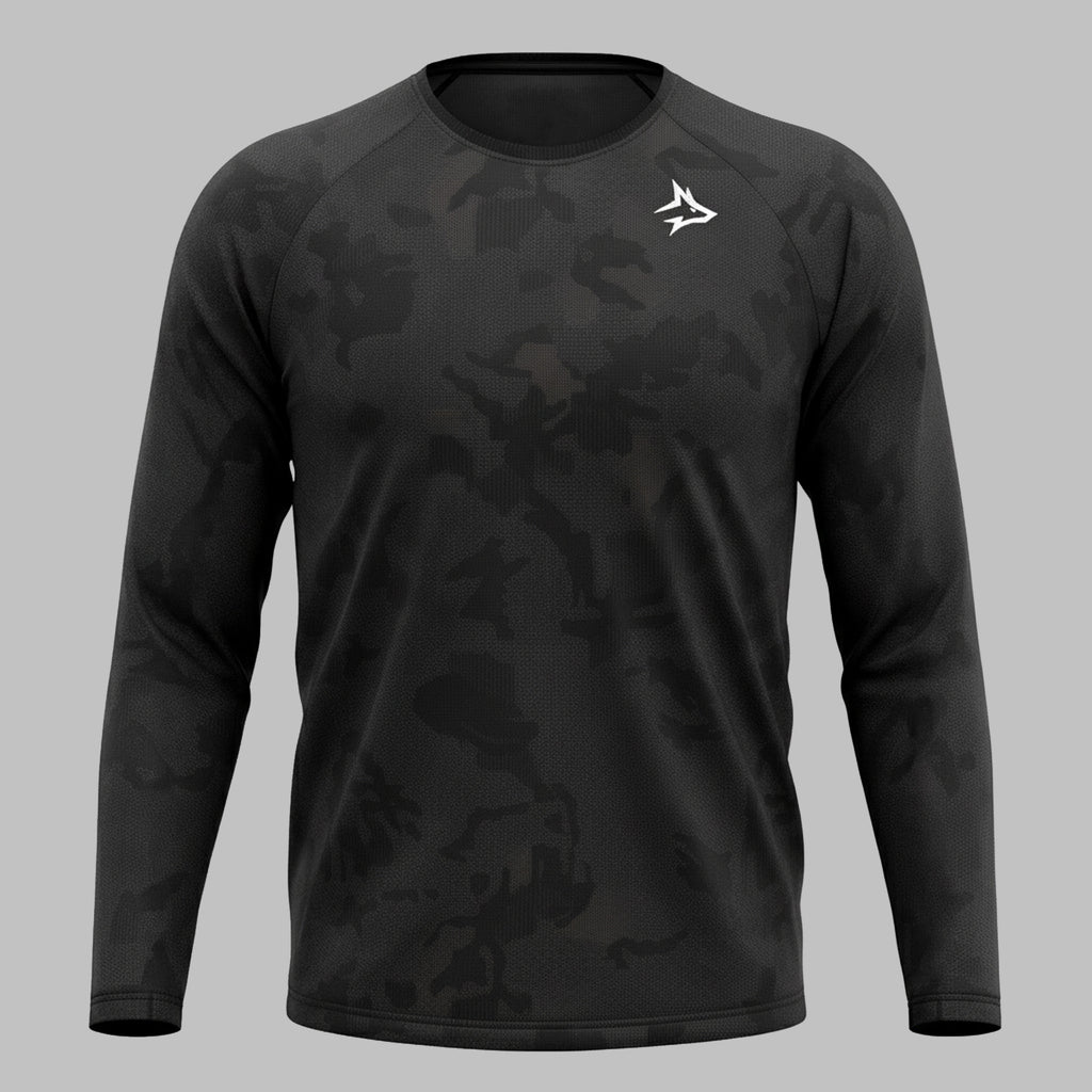 Camisa Manga Longa Apex Dry New Lupus Preto - Sem Costura