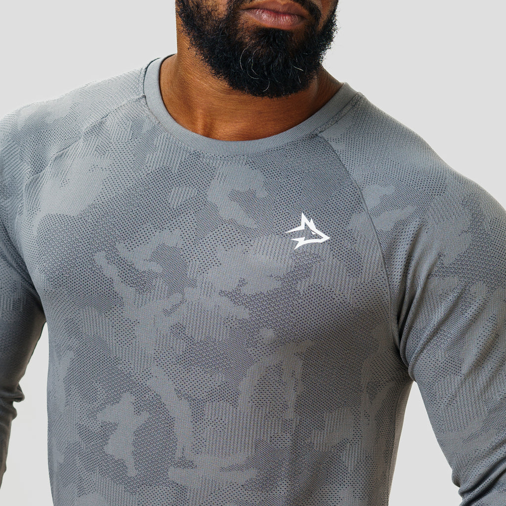 Camisa Manga Longa Apex Dry New Lupus Cinza - Sem Costura