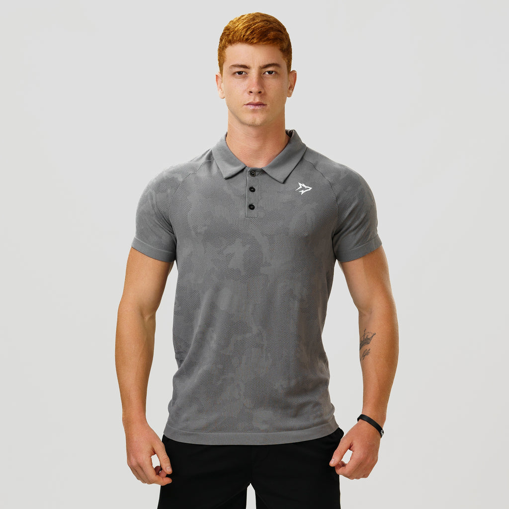 Camisa Polo Apex Dry New Lupus Cinza - Sem Costura