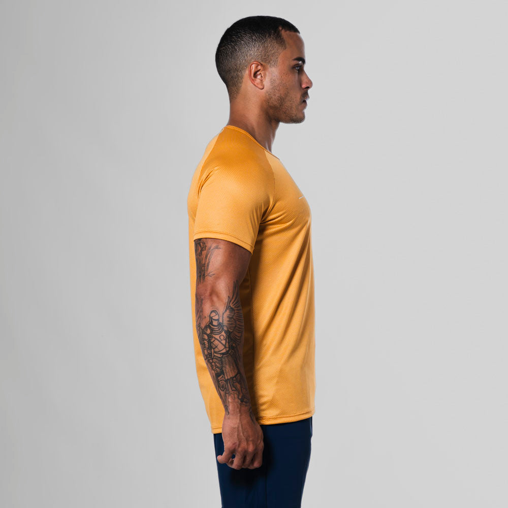 Camiseta Dry Fit Line Move Amarelo Mostarda