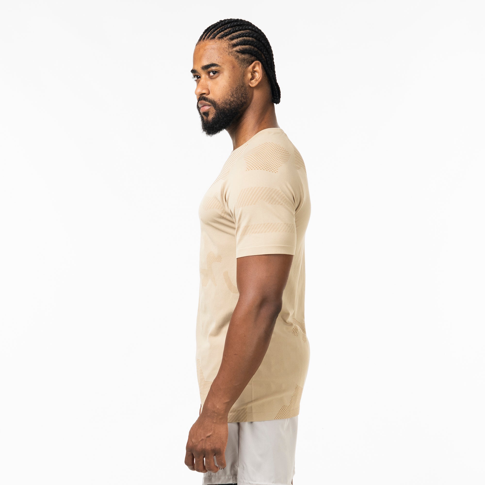 Camiseta Apex Dry Middle Lupus Caqui - Sem Costura