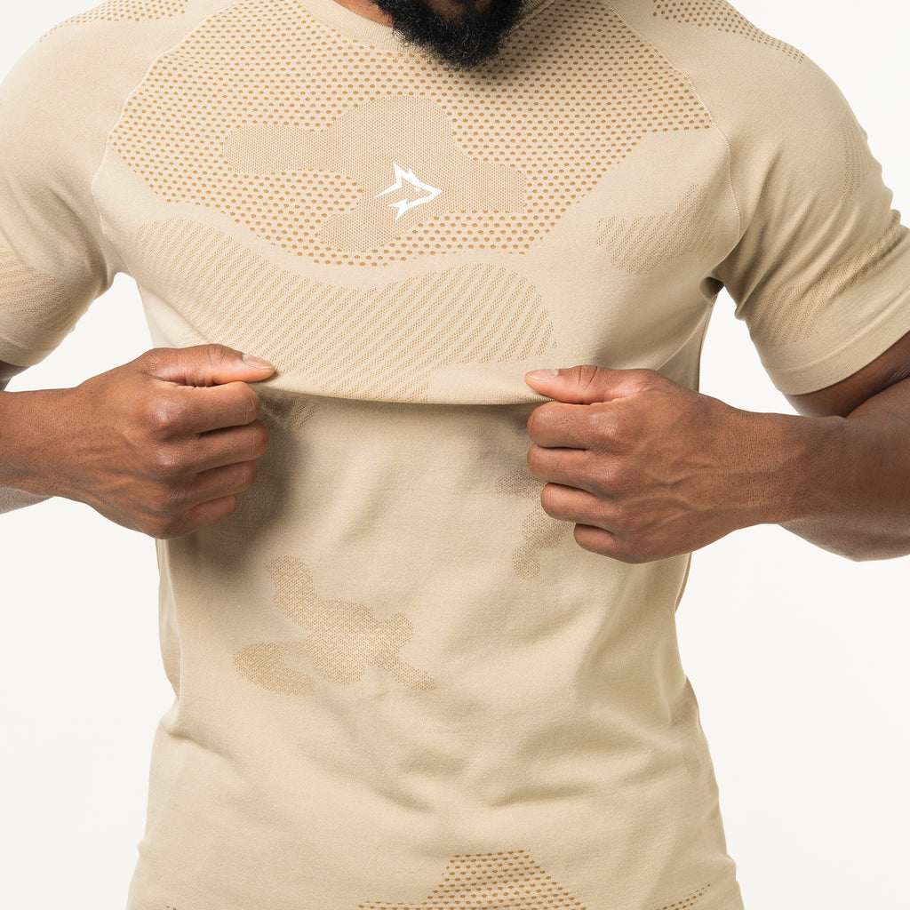 Camiseta Apex Dry Middle Lupus Caqui - Sem Costura