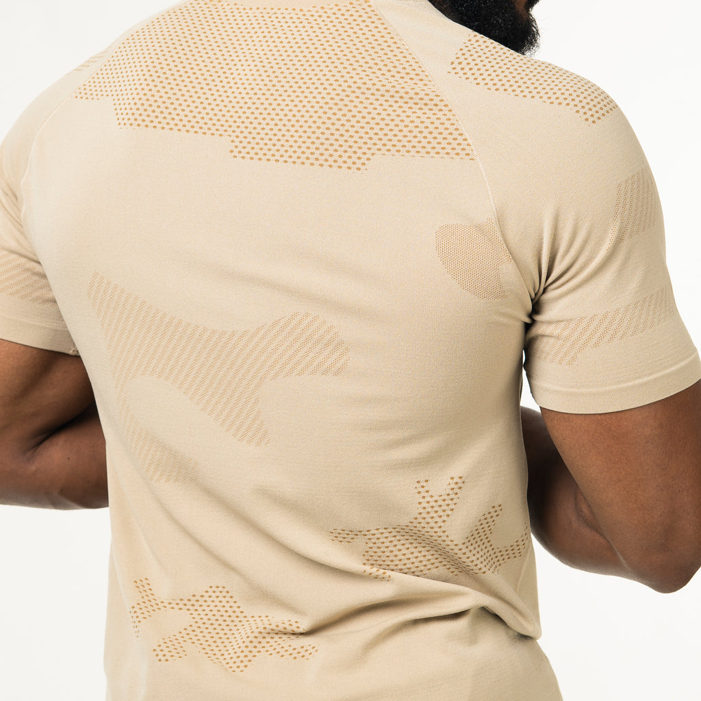 Camiseta Apex Dry Middle Lupus Caqui - Sem Costura