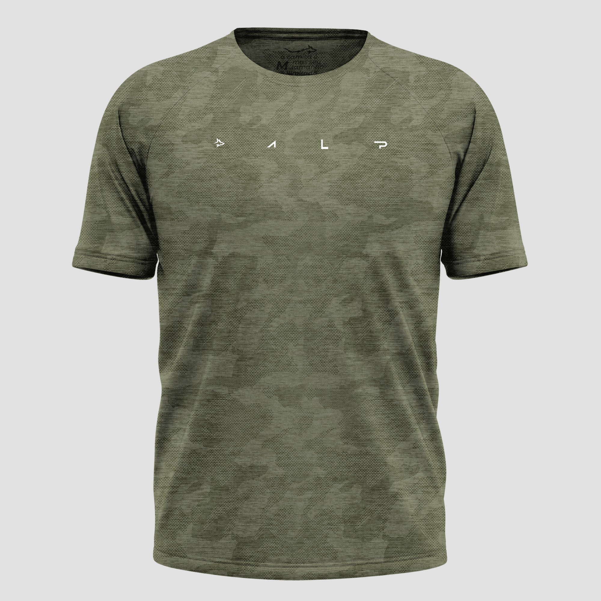 Camiseta Dry Fit Camuflada Light Lupus Verde Oliva