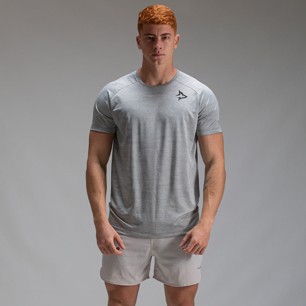 Camiseta Dry Fit Camuflada New Lupus Cinza Gelo