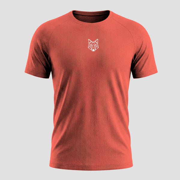 Camiseta Dry Fit Lobo Geométrico Cobre