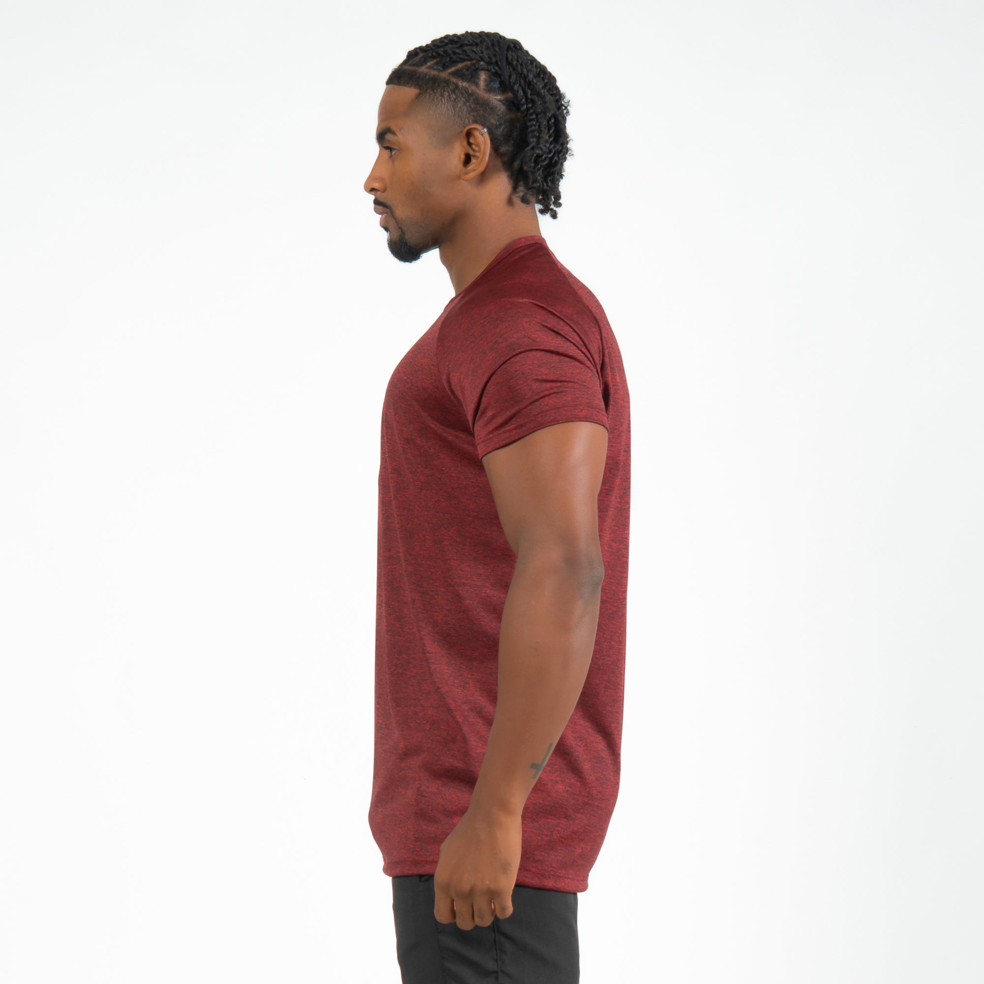 Camiseta Dry Fit New Horizon Mescla Vermelho