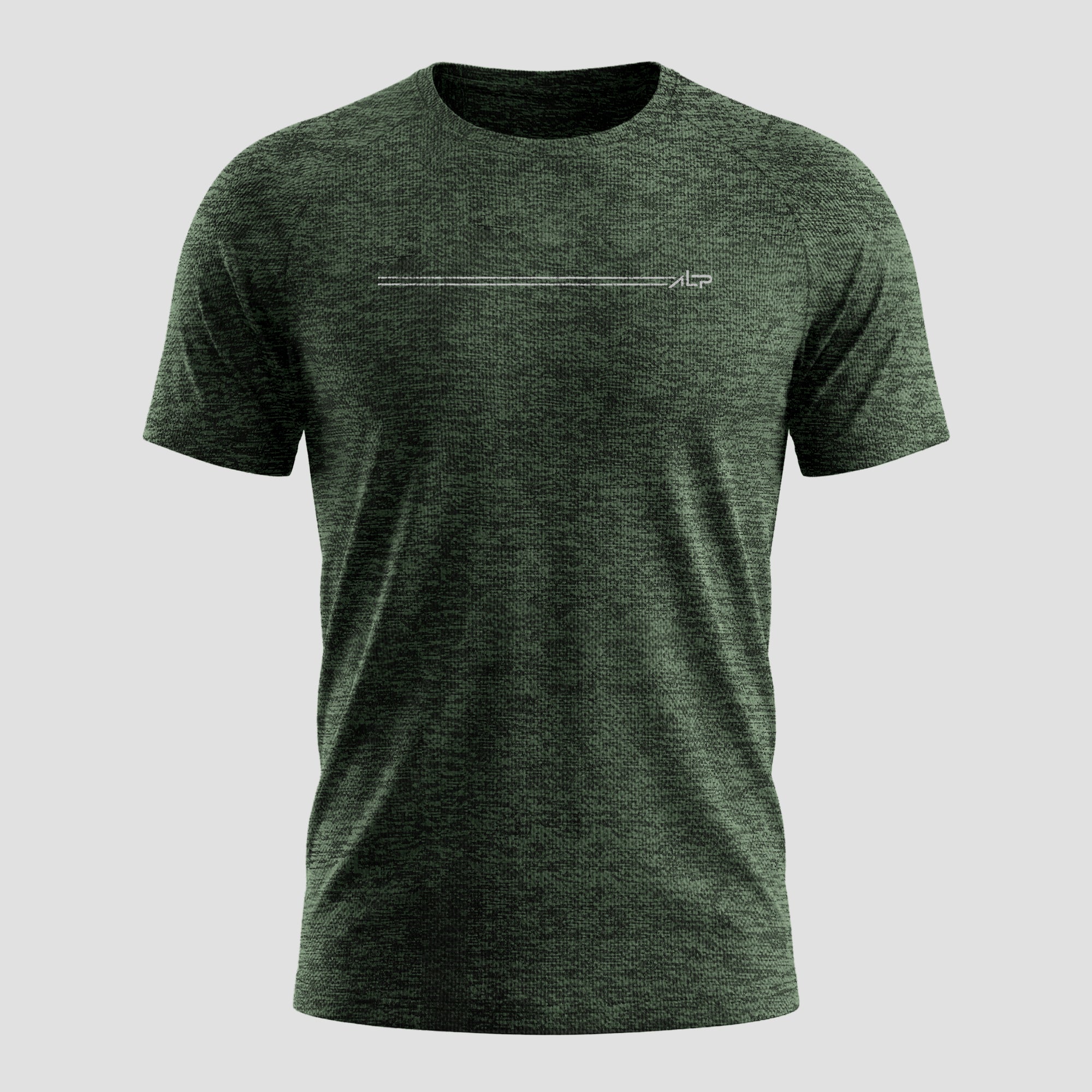 Camiseta Dry Fit Parallel Line Mescla Verde