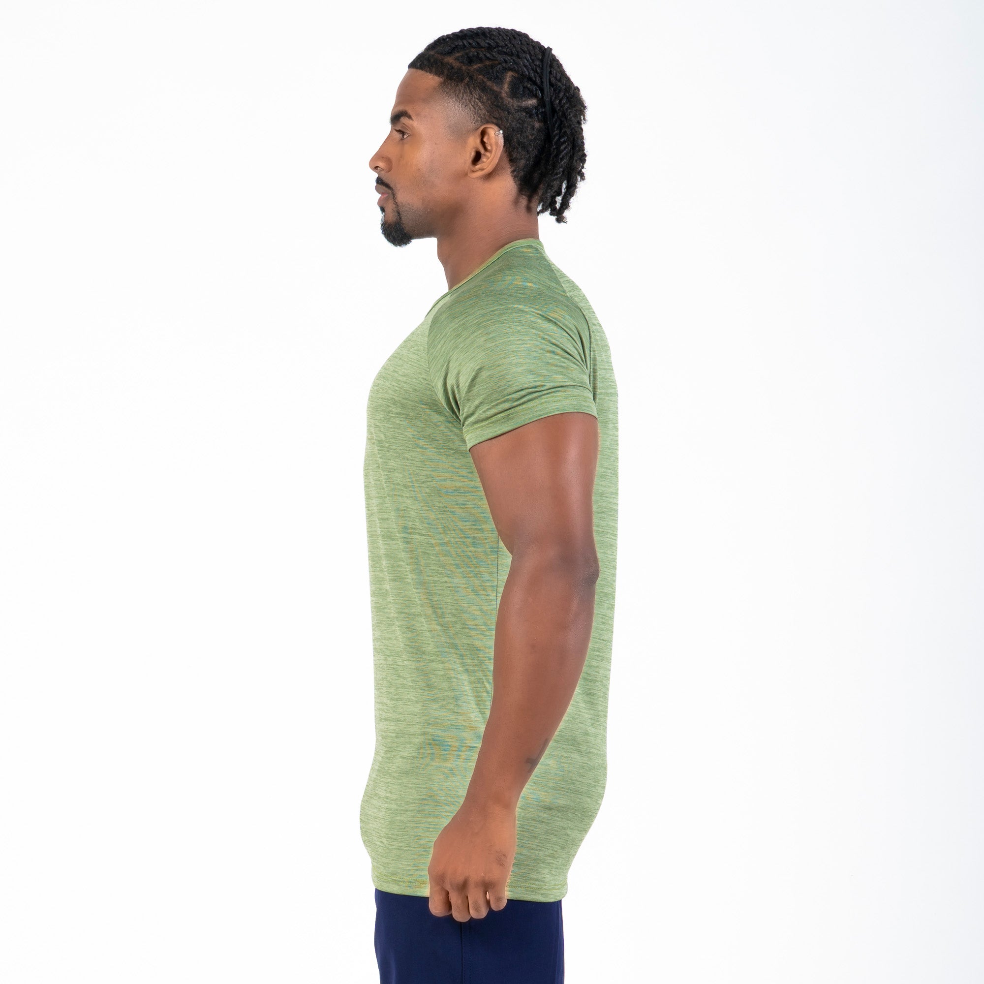 Camiseta Dry Fit New Fluid Mescla Verde Pistache