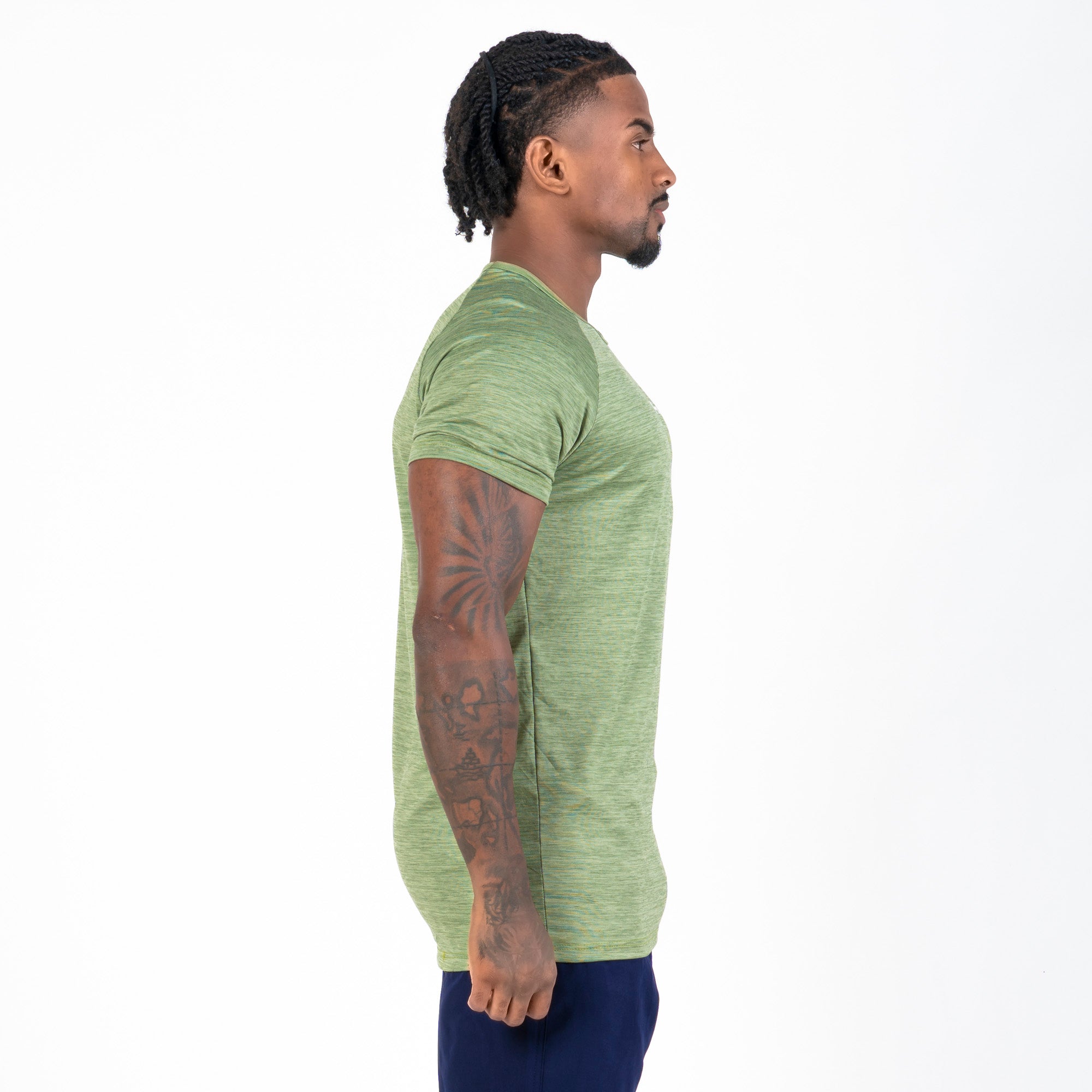 Camiseta Dry Fit New Fluid Mescla Verde Pistache