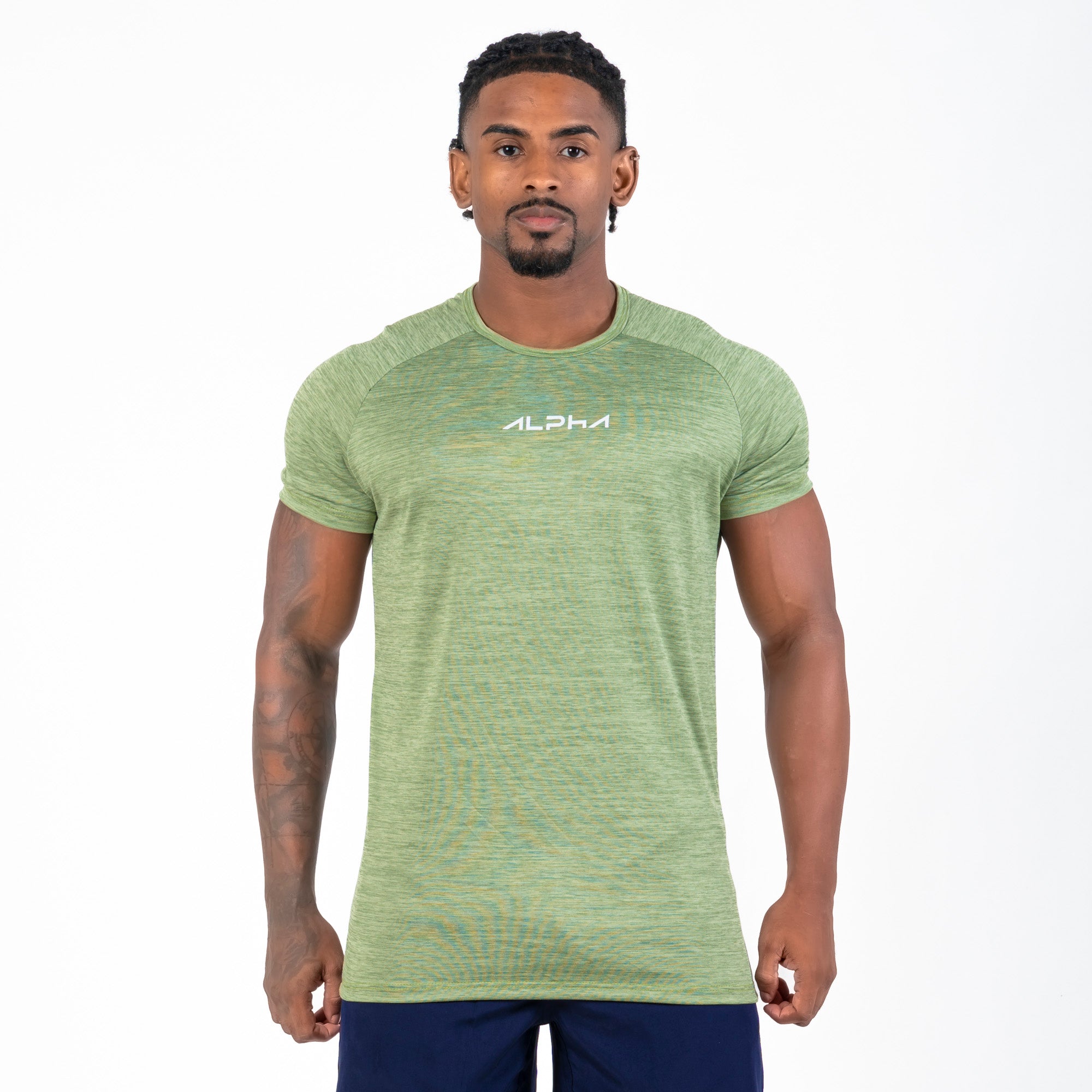 Camiseta Dry Fit New Fluid Mescla Verde Pistache