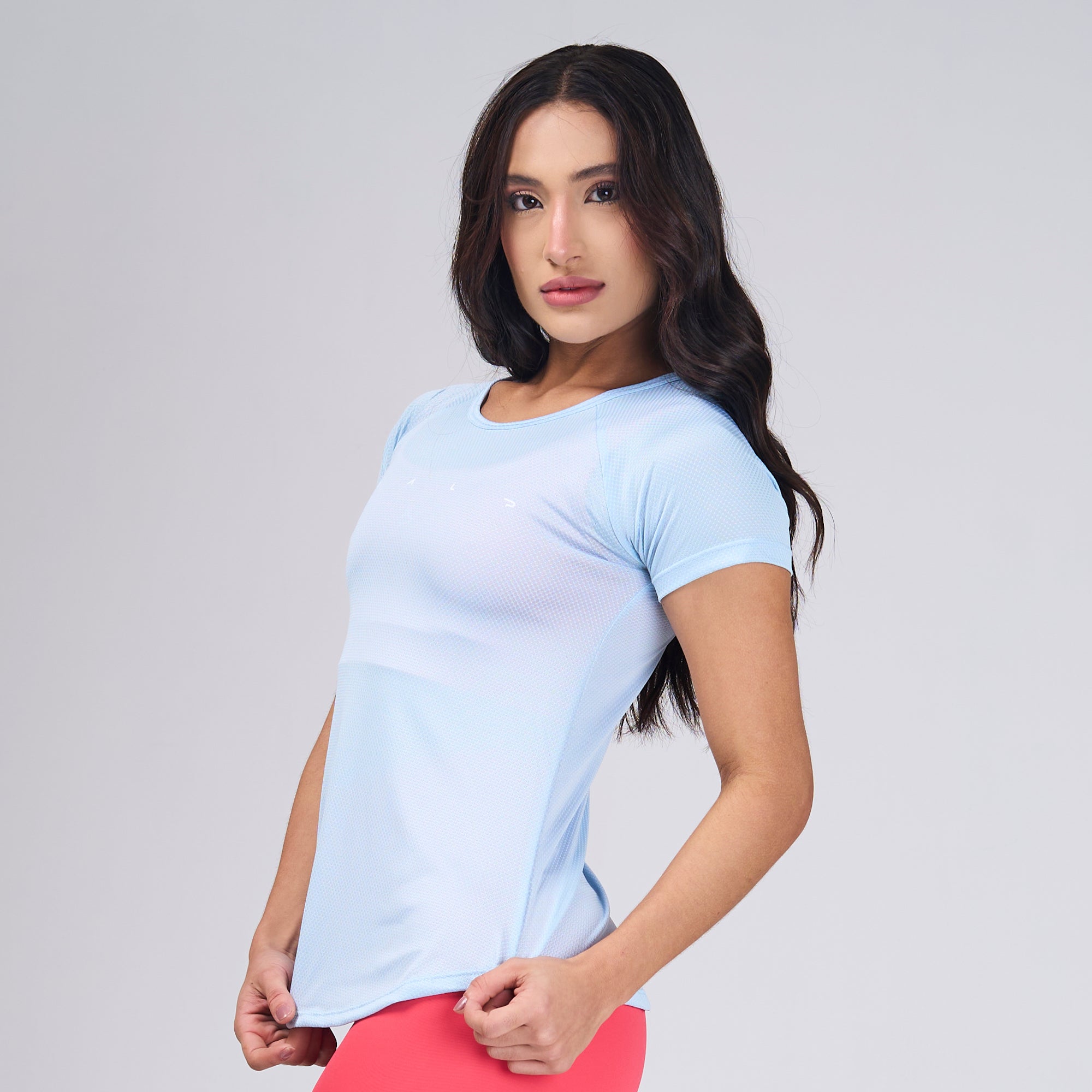 Camiseta Feminina Dry Fit Light Lupus Azul Bebê