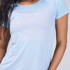 Camiseta Feminina Dry Fit Light Lupus Azul Bebê