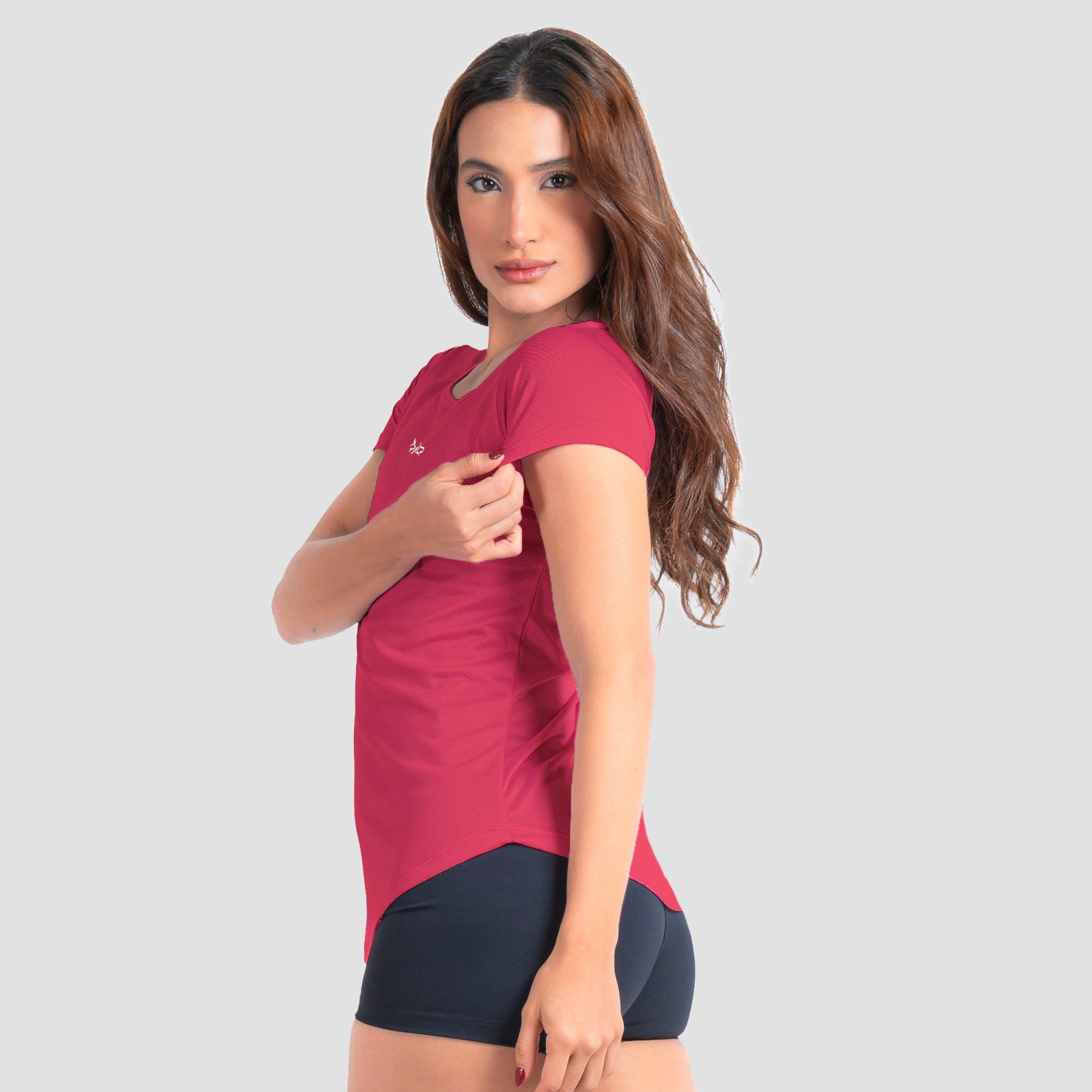 Camiseta Feminina Dry Fit New Tenacity Rosa Rouge
