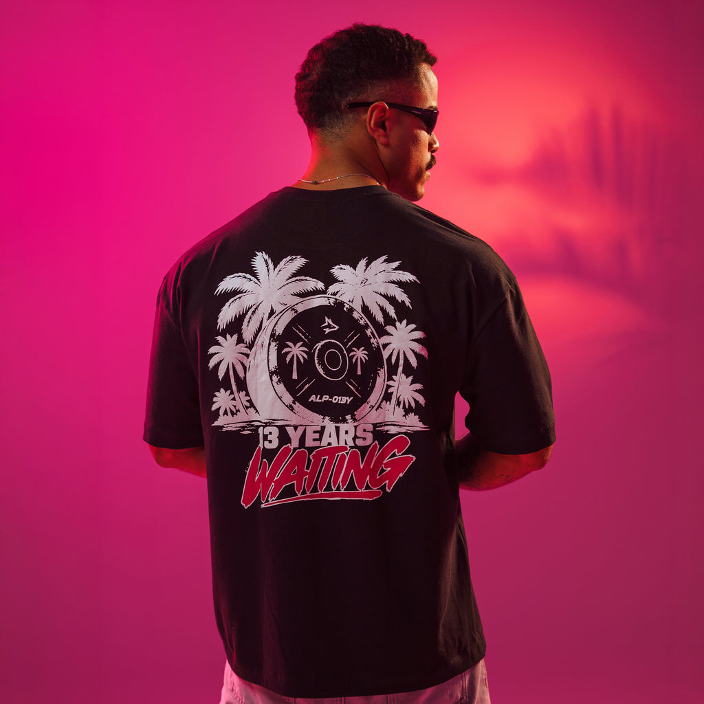 Camiseta Oversized Palm Coast Preto