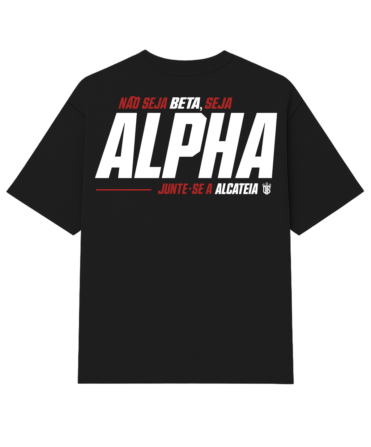 Camiseta Oversized Alfa Preto