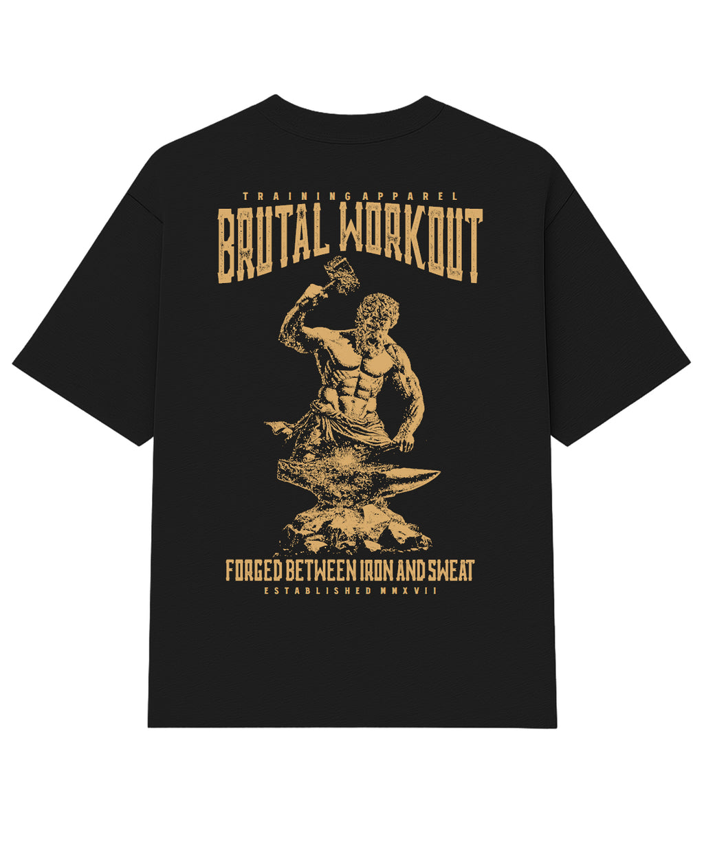 Camiseta Oversized Brutal Workout Preto
