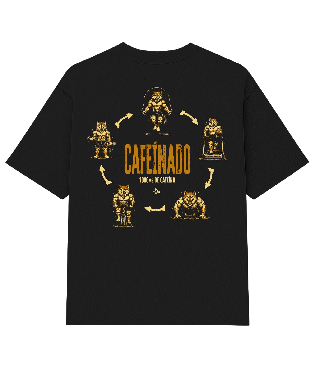 Camiseta Oversized Caffeine Preto
