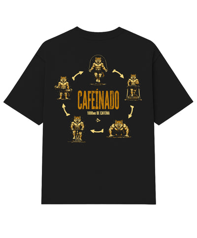 Camiseta Oversized Caffeine Preto