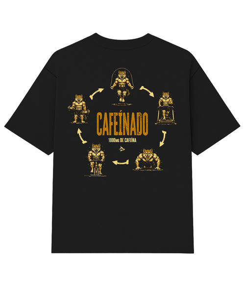 Camiseta Oversized Caffeine Preto