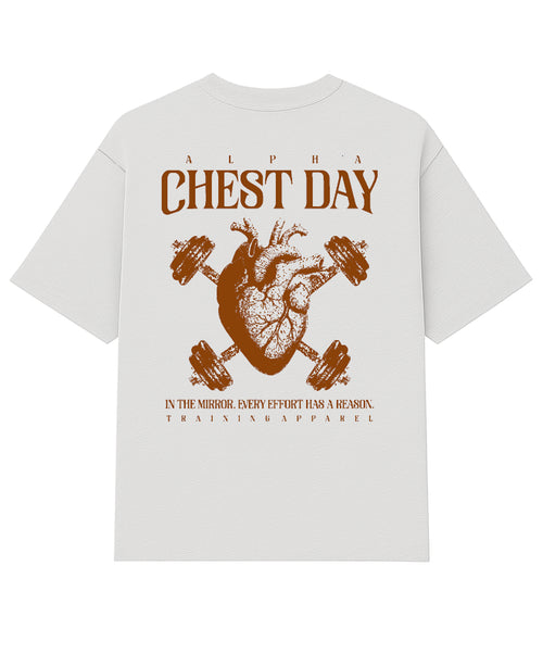 Camiseta Oversized Chest Day Branco