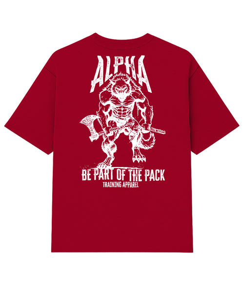 Camiseta Oversized Destroy Carmin