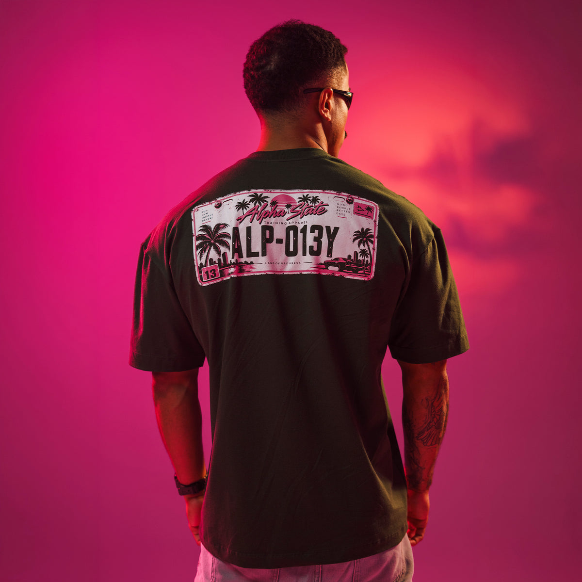 Camiseta Oversized Highway Verde Musgo