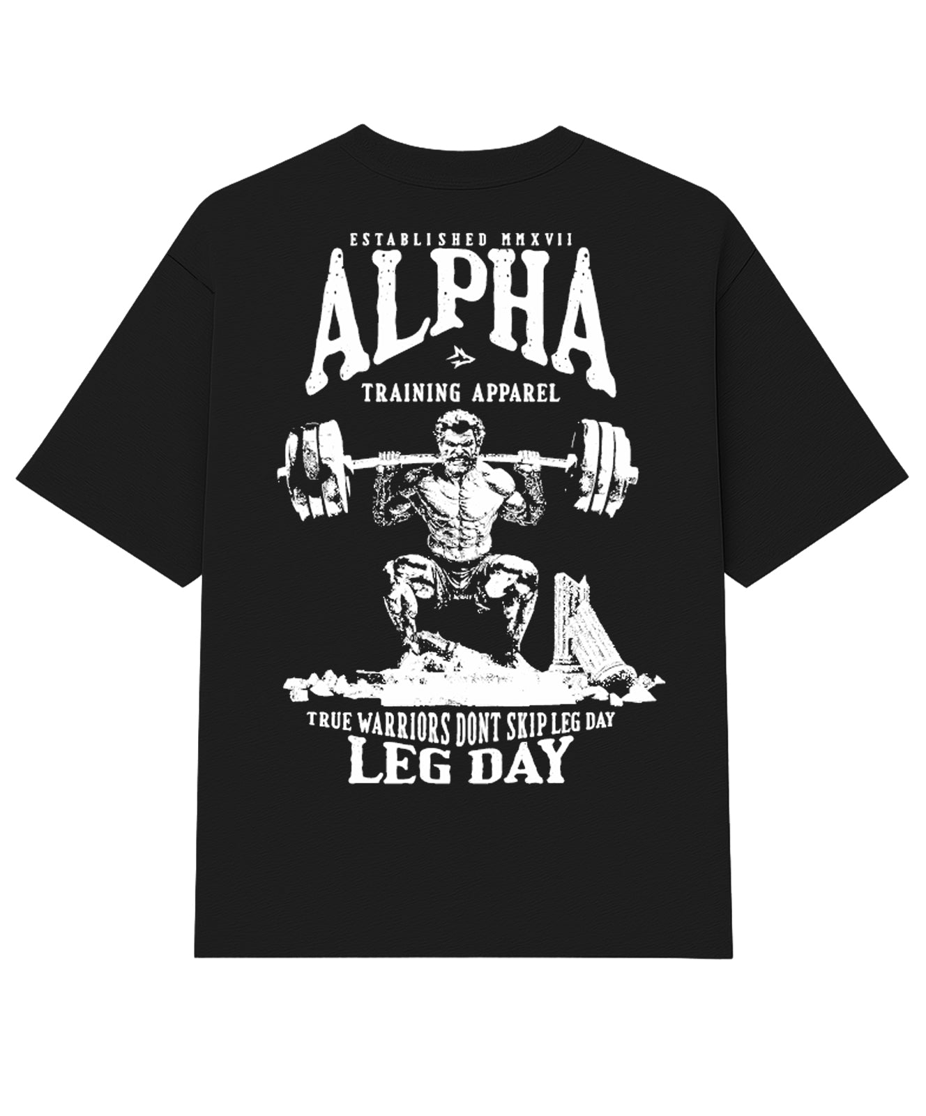 Camiseta Oversized Leg Day Preto