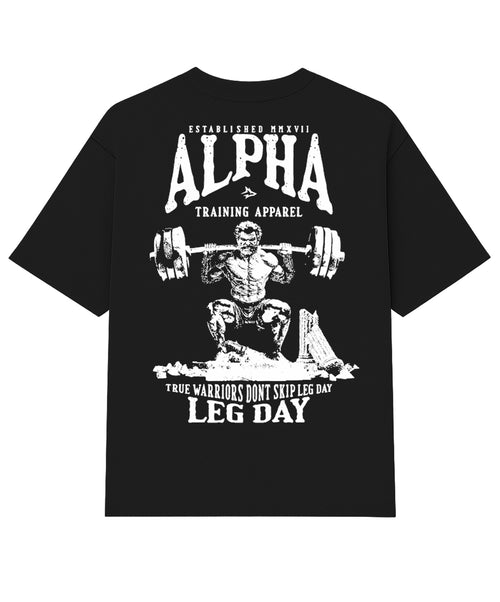 Camiseta Oversized Leg Day Preto