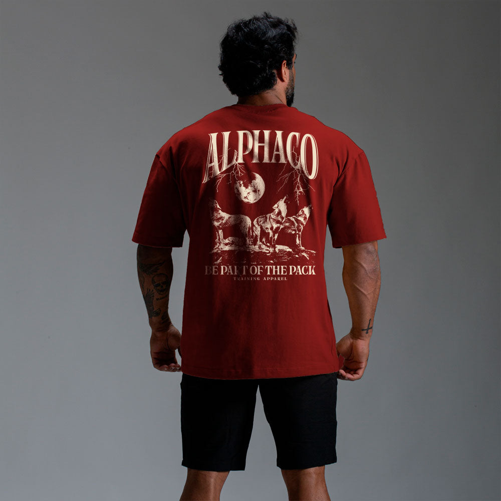 Camiseta Oversized Lupus Pack Vermelho