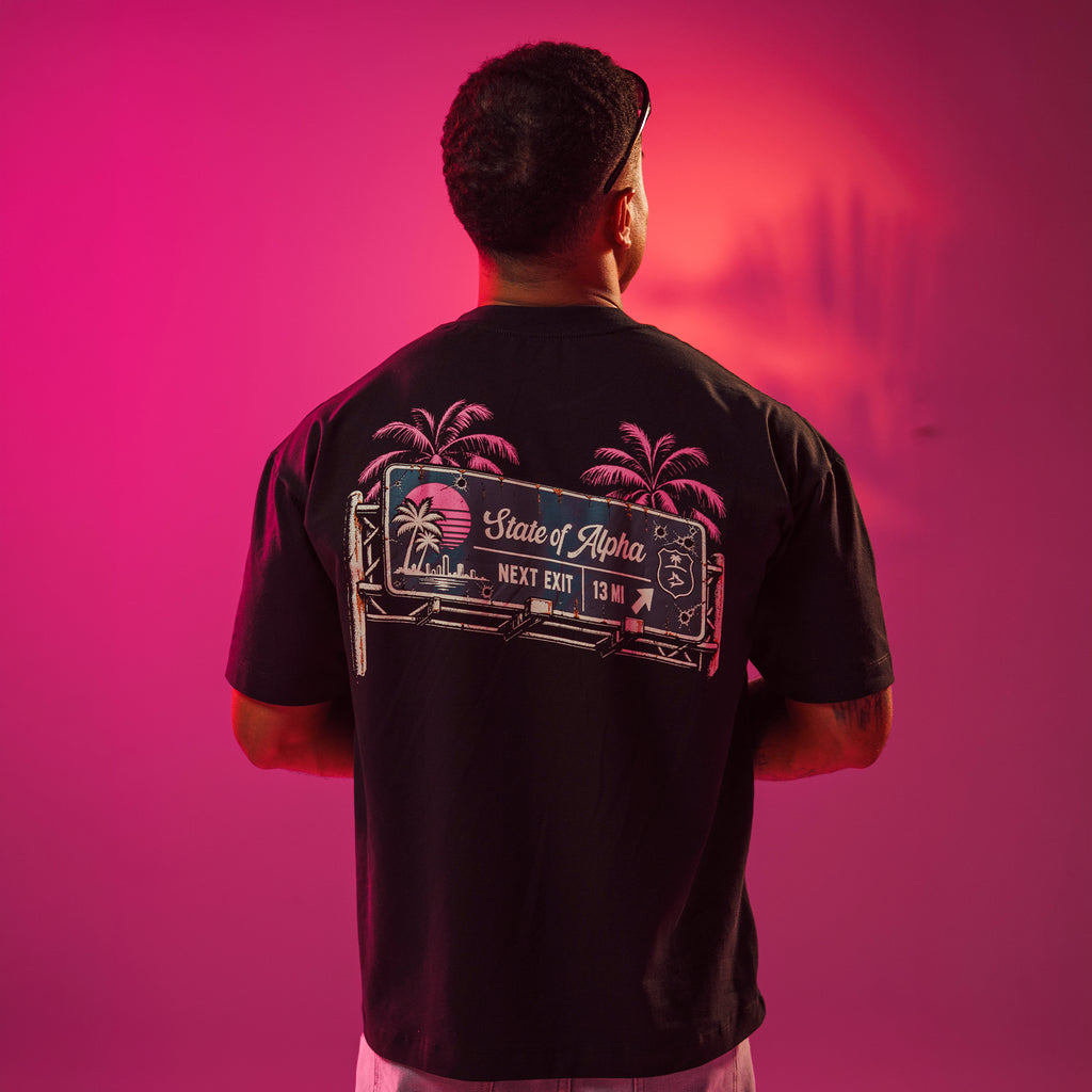 Camiseta Oversized Next Exit Preto