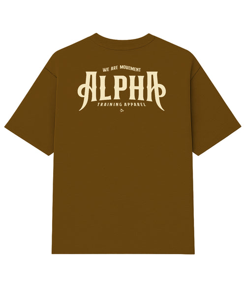 Camiseta Oversized Pillars Caramelo