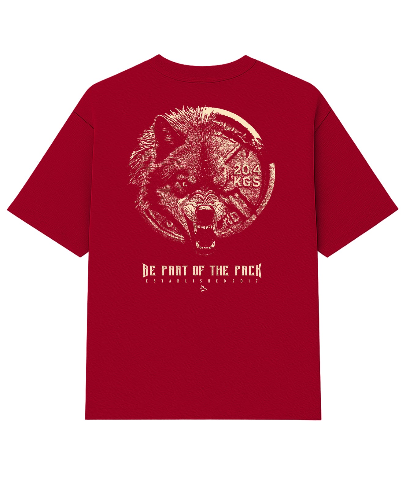 Camiseta Oversized Plate Carmim