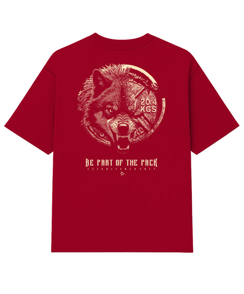 Camiseta Oversized Plate Carmim