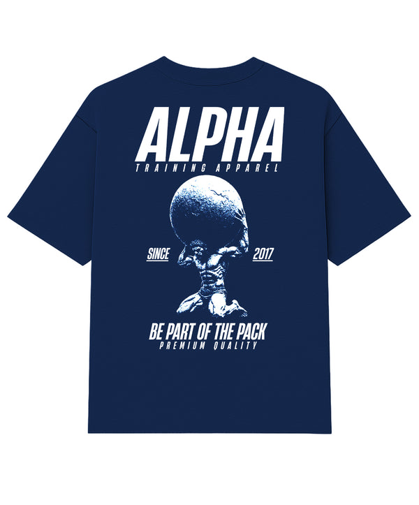 Camiseta Oversized Power Azul Marinho