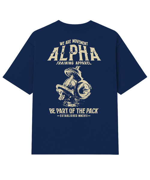 Camiseta Oversized Raw Power Azul Marinho